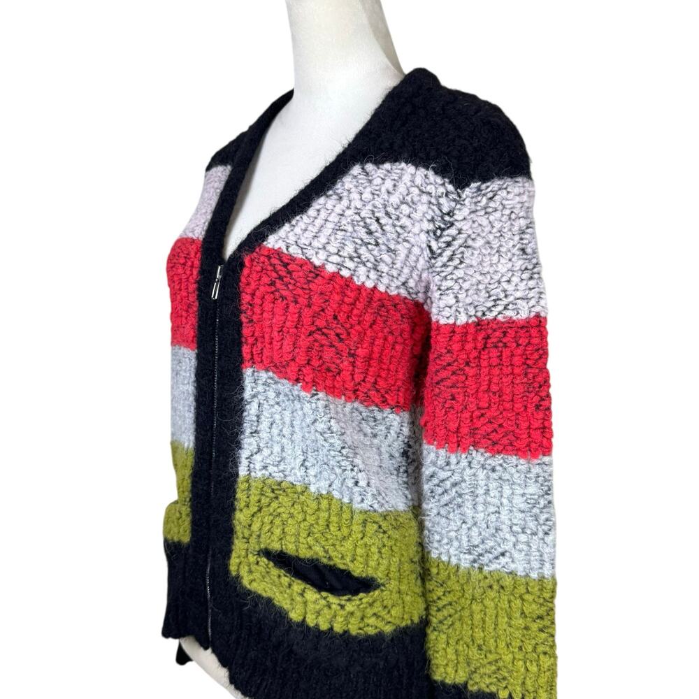 A.L.C. Alpaca Wool Blend Multi Color Stripe Boucl… - image 7